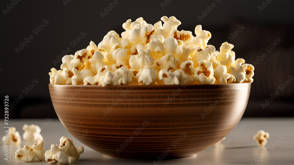 Popcorn Perfection: Overflowing Bowl of Buttery Bliss Popcorn Perfection: Overflowing Bowl of Buttery Bliss