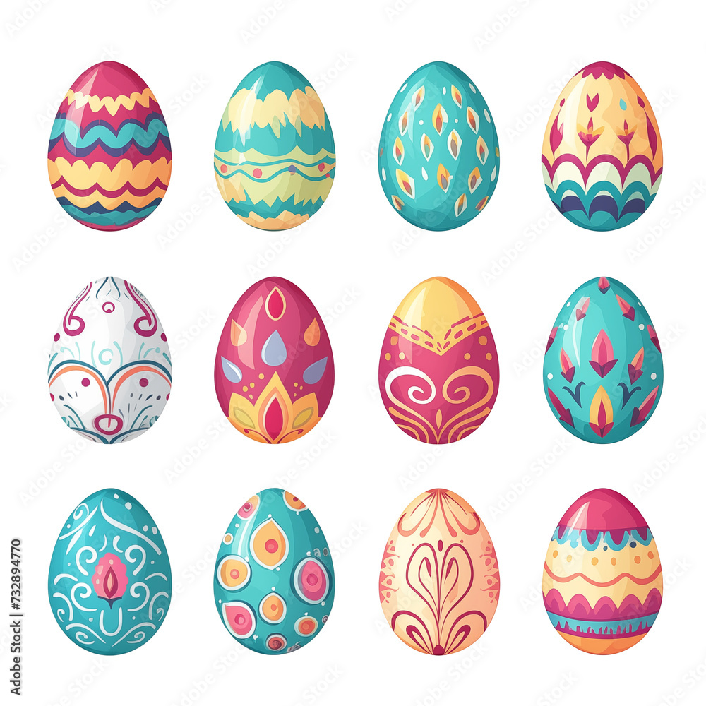 easter eggs illustration