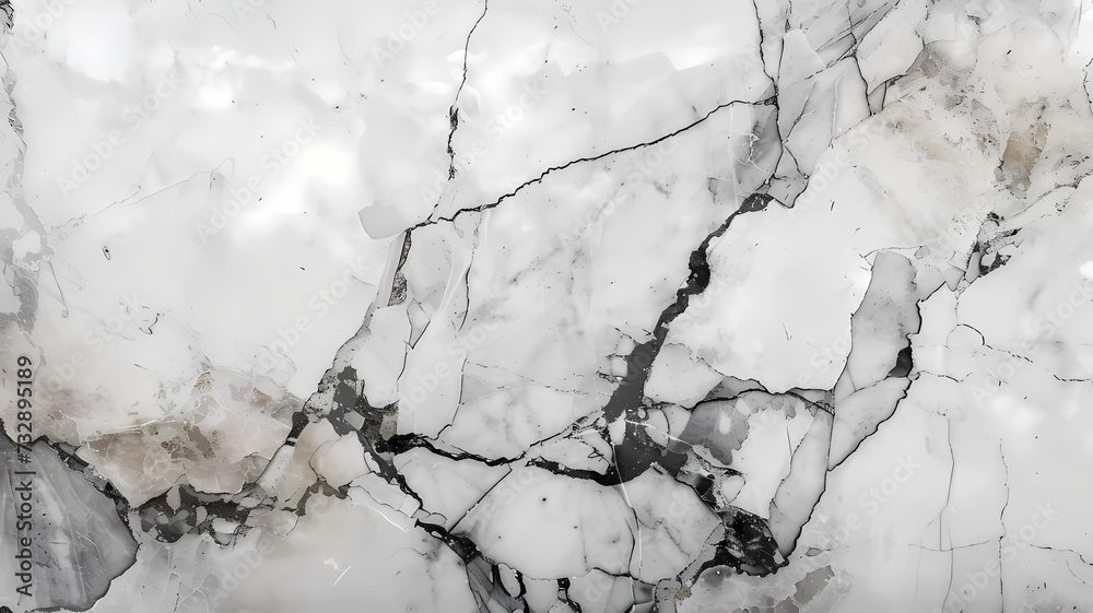 Cracked White Marble Texture Background