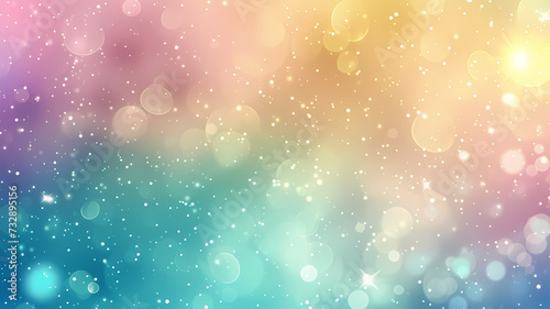 Pastel Soft Color Streaks on Abstract Canvas With Bokeh Lights
