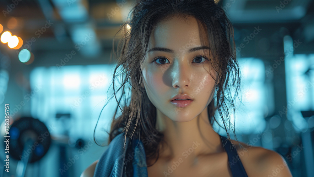 Empowering Asian Woman Strength Training with Free Weights Empowering Asian Woman Strength Training with Free Weights