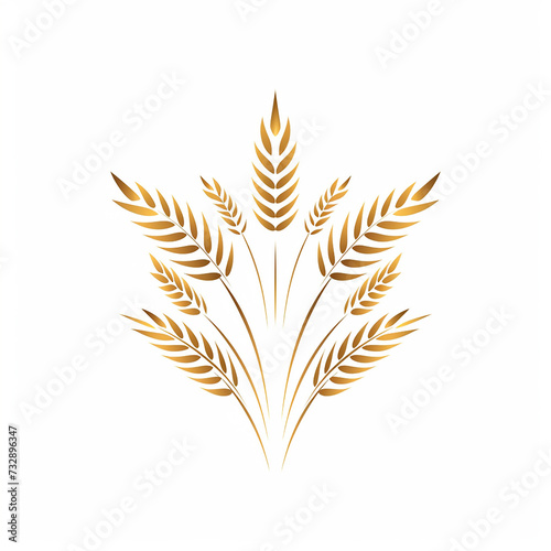 Symbol logo of a yellow wheat silhouette on a white background.