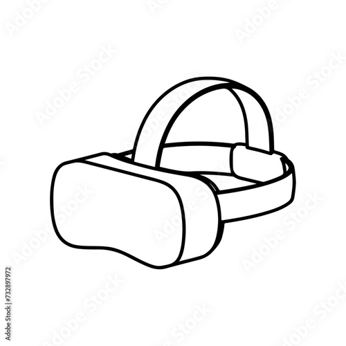 VRゴーグルの線画