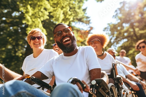 Inspirational Wheelchair Race in Sunlit Park