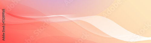 Abstract red and orange background with white glowing wavy lines with technology connection concept. Modern minimal trendy shiny lines pattern. Vector illustration