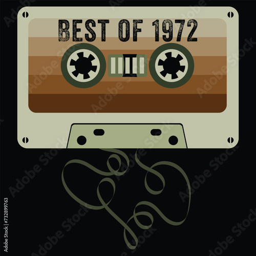 Best of 1972 Cool 52rd Bday Party 52 Yr Old Retro Classic Gift for Man And Woman Tee Shirt