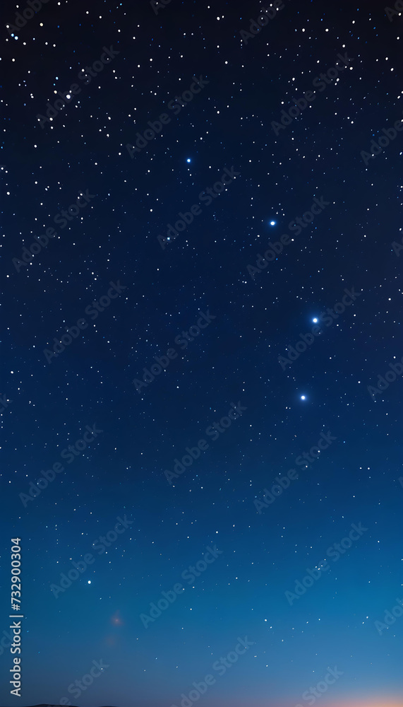 Fototapeta premium Stars, Night Sky, Astronomy, Celestial, Space, Universe, Galaxy, Constellation, Starry, Cosmic, Sky, Nighttime, Stellar, Astronomical, Natural, AI Generated
