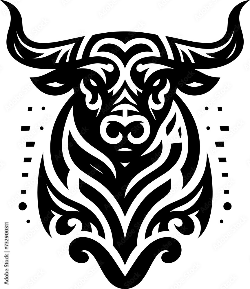 modern tribal tattoo bull, abstract line art of animals, minimalist contour. Vector
modern tribal tattoo bull, abstract line art of animals, minimalist contour. Vector