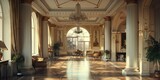 Interior of a luxury mansion - real estate for the ultra wealthy one percent. Empty interior