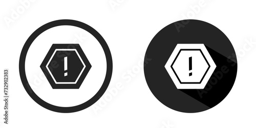 Caution sign logo. Caution sign icon vector design black color. Stock vector.