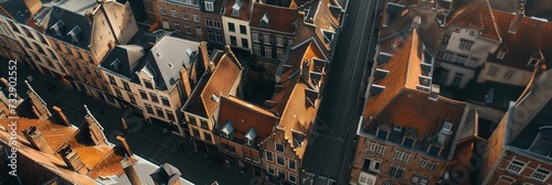 Bruges, Belgium Urban city concept with skyline