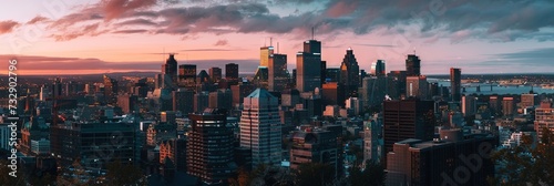 Montreal, Quebec Urban city concept with skyline