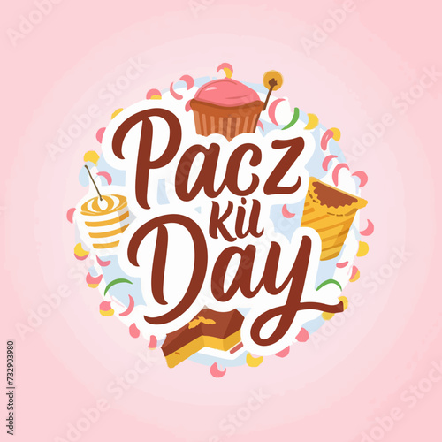  Paczki Day typography   Paczki Day lettering   Paczki Day inscription   Paczki Day   Shrove Tuesday   Fat Tuesday