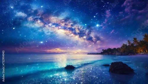 galaxy over the sea © Green Crystal