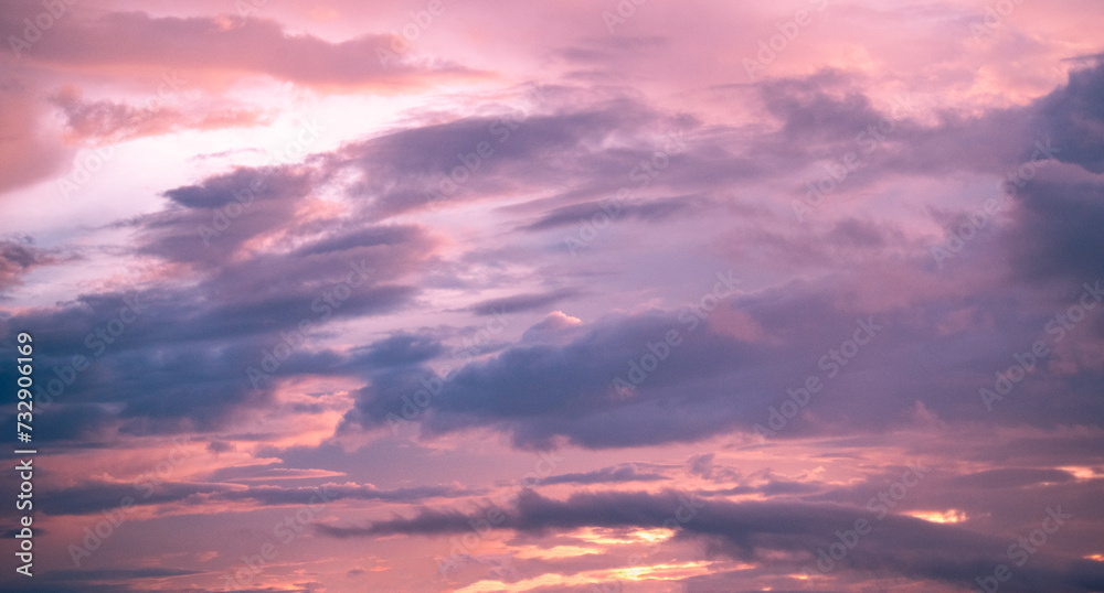 Cloud during sunset or sunrise , twilight sky 