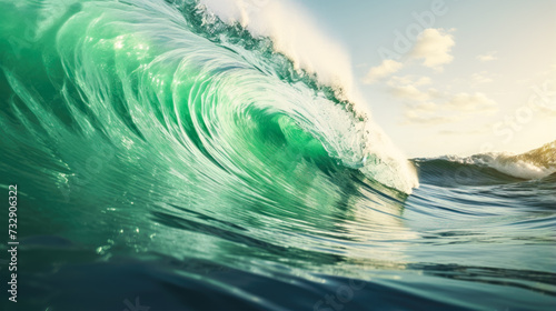 Surfboard and Wave: A Vibrant Image © Graphics.Parasite