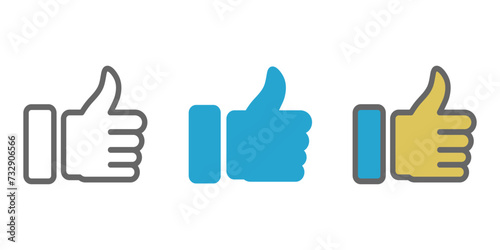 vector collection of like, like button, like emoji, like icon for social media
