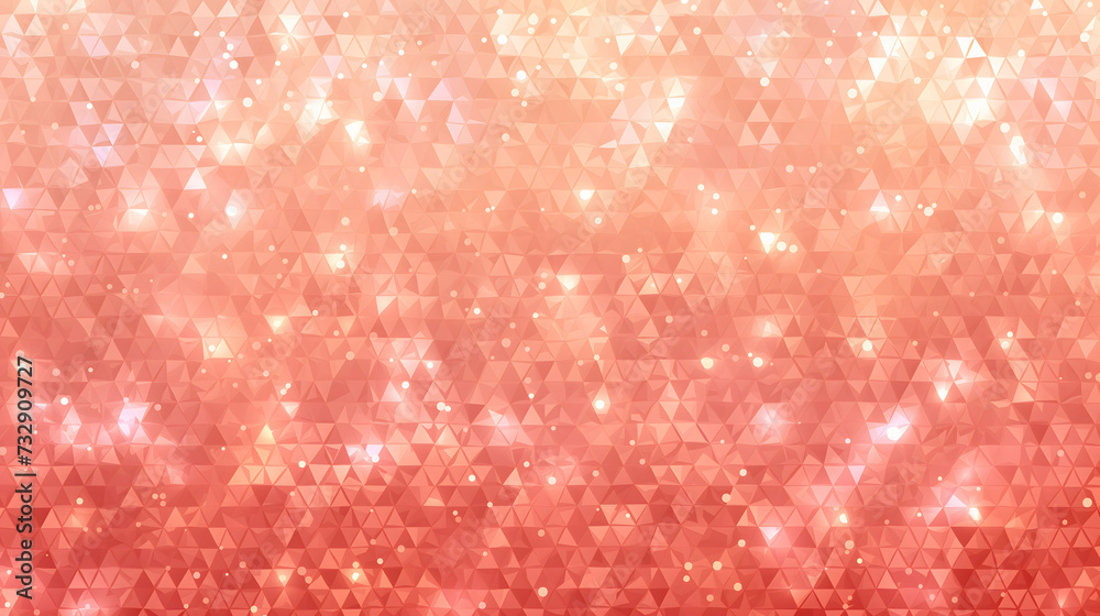 Abstract Coral Pink Geometric Background with Sparkling Lights Abstract Coral Pink Geometric Background with Sparkling Lights