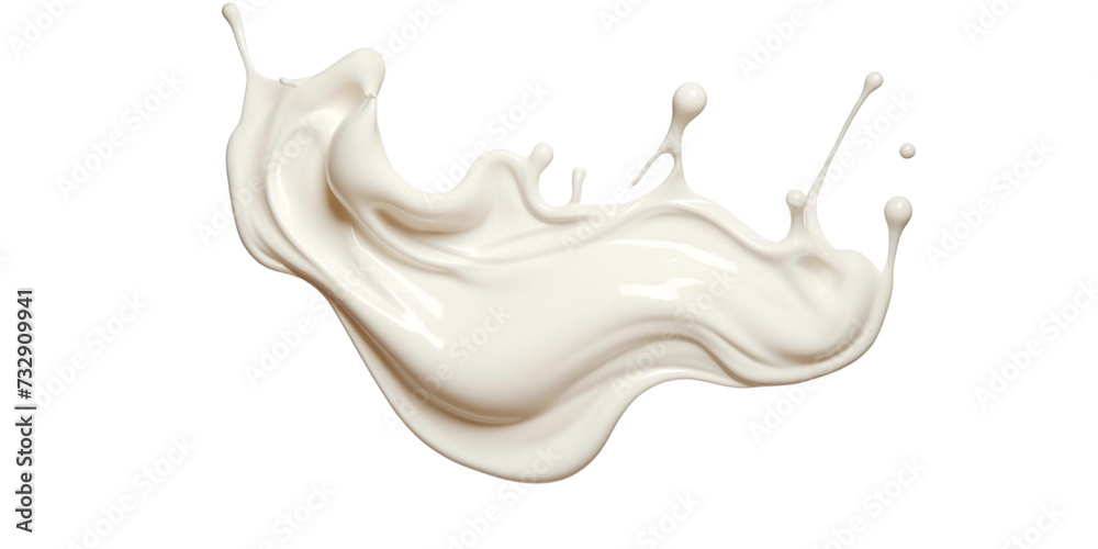 Splash of milk or cream on transparent background Splash of milk or cream on transparent background