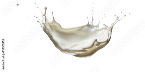 Splash of milk or cream on transparent background