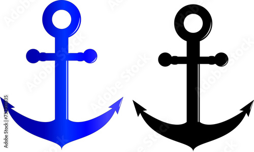 marine anchor logo vector image transparent background