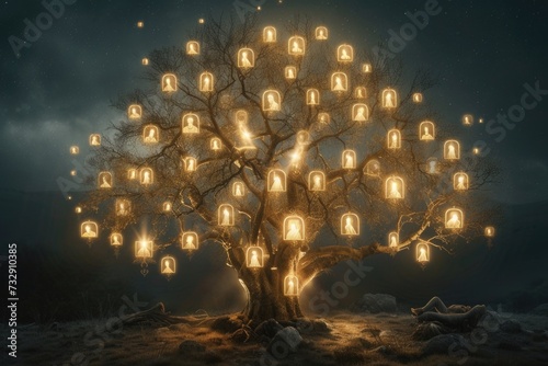 Genealogy concept illustration background	
