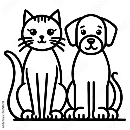 Perfect Illustration for Pet Lovers and Family Decor