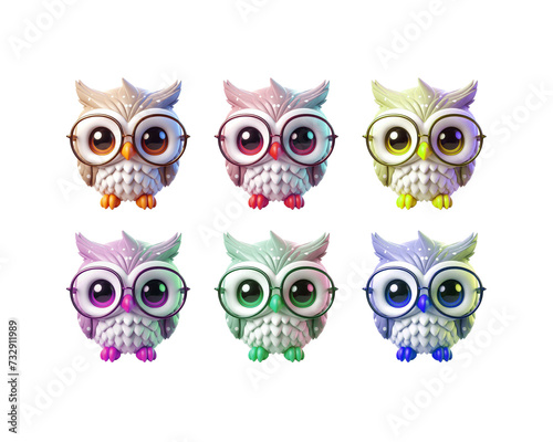 Wallpaper Mural Cute Owl Character Collection 1 Torontodigital.ca