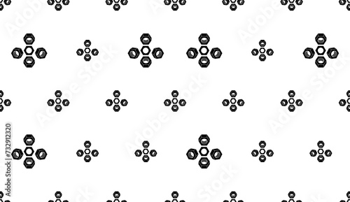 Hexagon Nut Icon Seamless Pattern Y_2202001