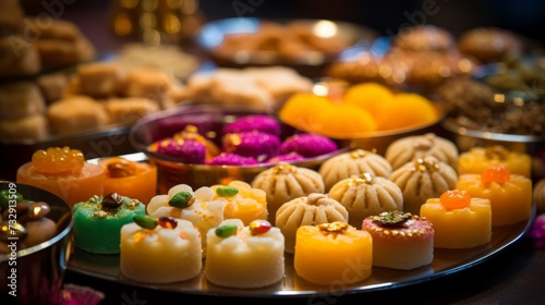 Diwali sweets and mithai on display
