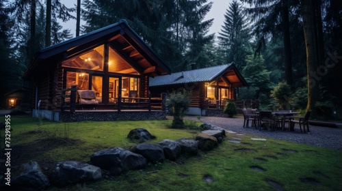 Pension with a private hot tub, providing relaxation with a view of the forest