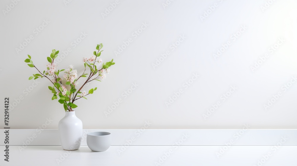 Smooth and uncluttered white surface