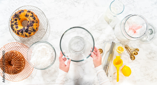 Crafting Lemon, Blueberry, and Vanilla Bundt Cakes