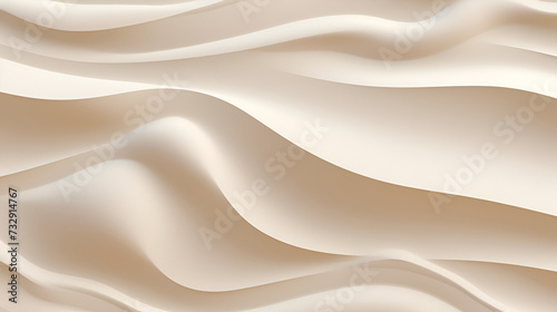  Elegant Wavy Patterned Beige 3d Interior Wall Panel With A Pearl Light Brown Background