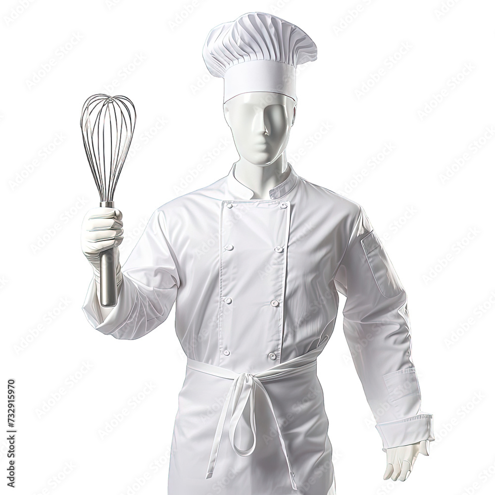 Naklejka premium Chef Uniform Display in Mannequin