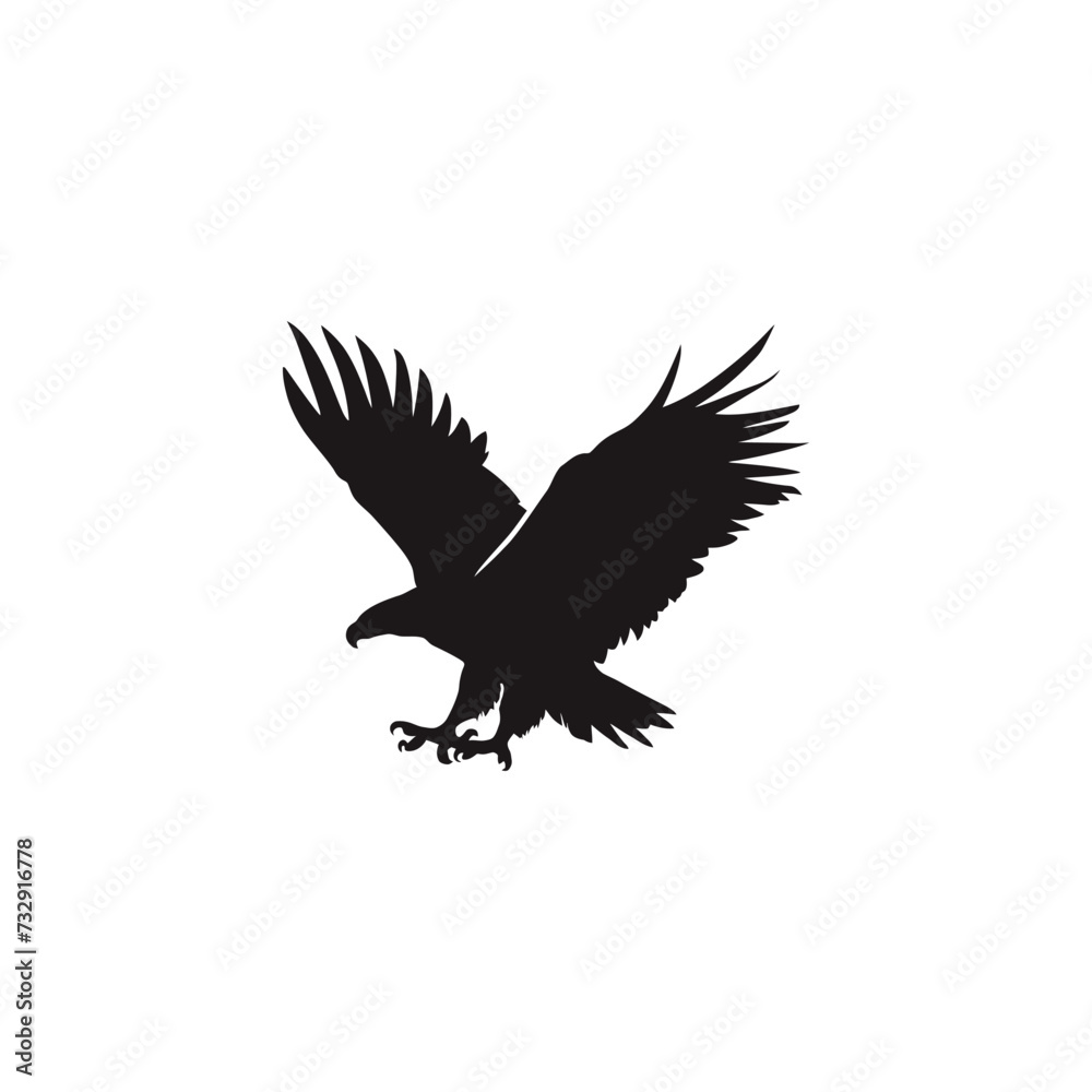 Obraz premium Eagle vector silhouette