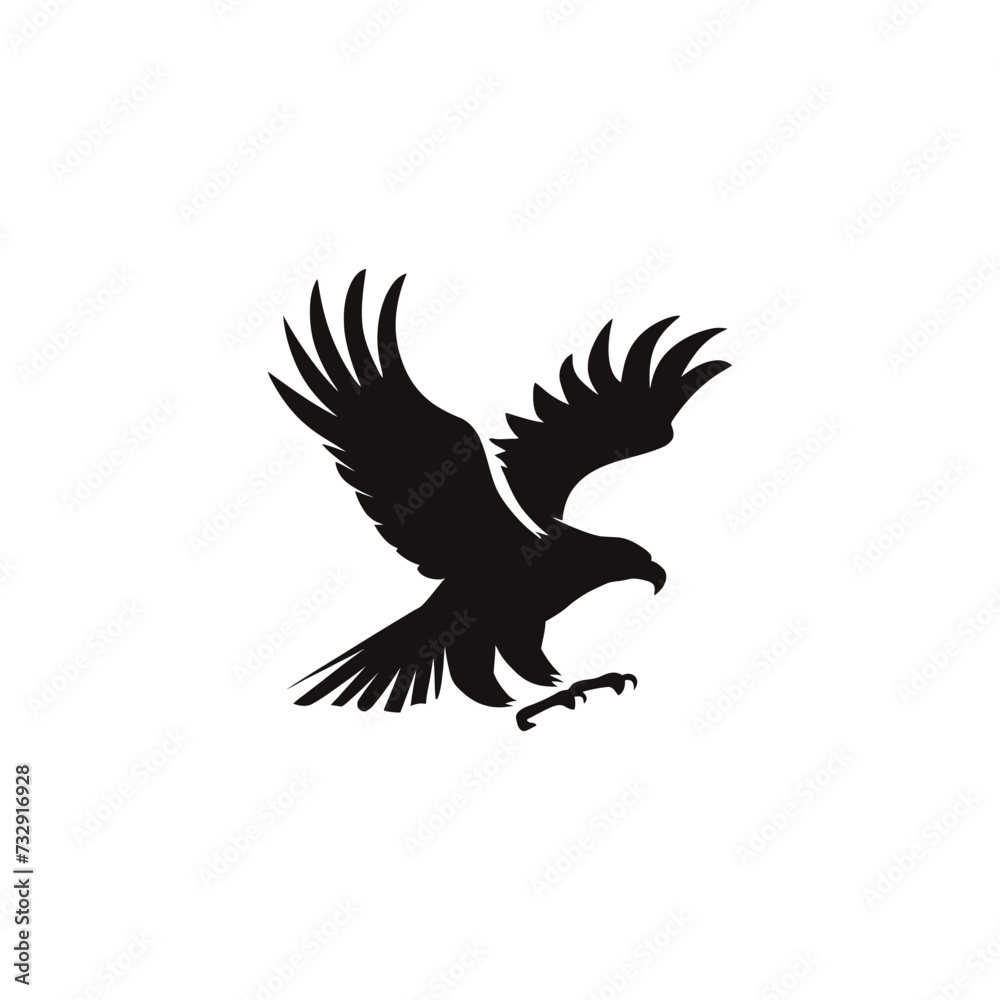 Obraz premium Eagle vector silhouette