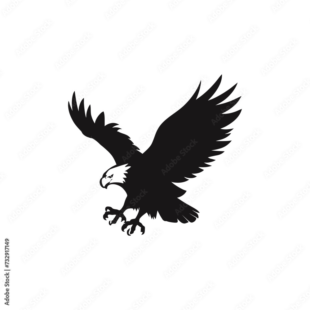 Obraz premium Eagle vector silhouette
