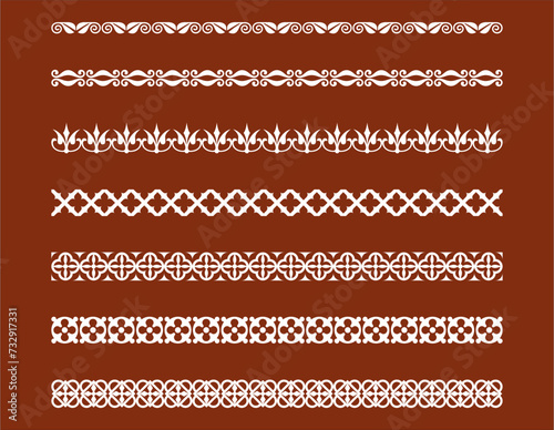 border decoration design elements, Decorative Seamless Border Design.