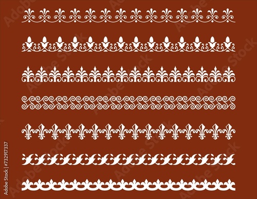 border decoration design elements, Decorative Seamless Border Design.