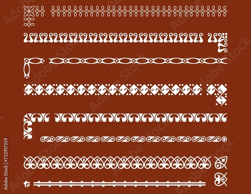 border decoration design elements, Decorative Seamless Border Design.