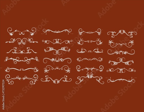 border decoration design elements, Decorative Seamless Border Design.