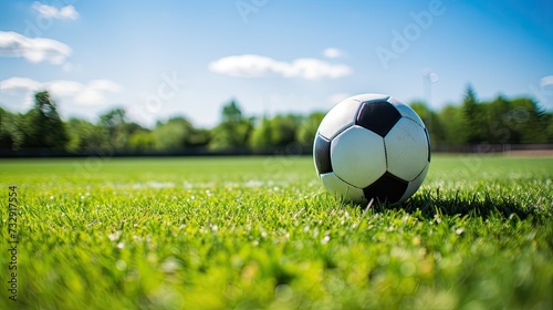 Picture of soccer ball on the field
