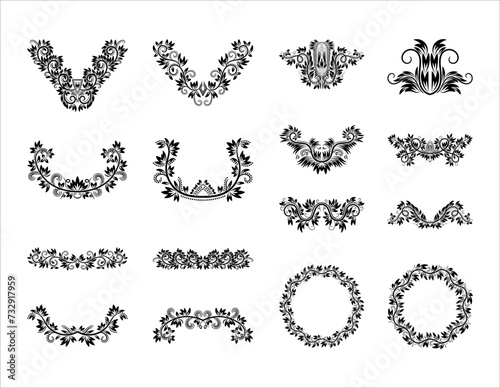 border decoration design elements, Decorative Seamless Border Design.