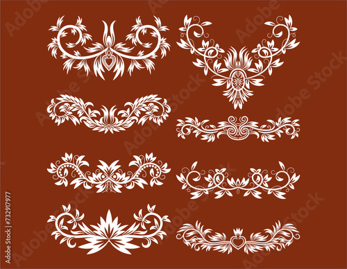 border decoration design elements, Decorative Seamless Border Design.