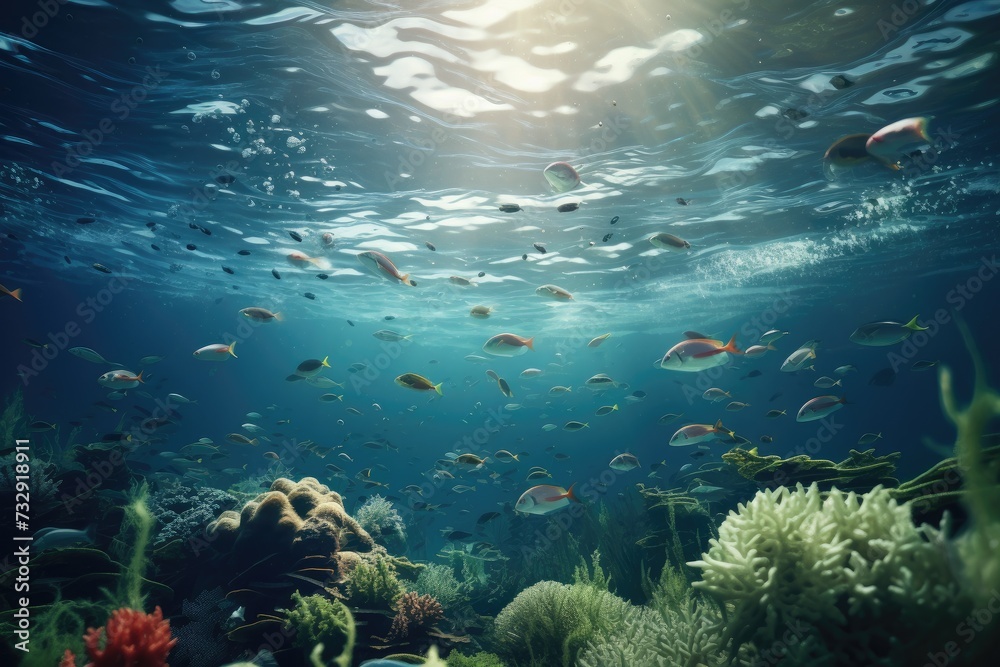 world under water with the ocean world under water with the ocean
