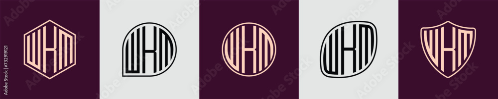 Creative simple Initial Monogram WKM Logo Designs. Creative simple Initial Monogram WKM Logo Designs.
