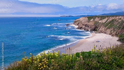 azure sky embracing the majestic Pacific cliffs