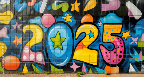 Urban Artistry 2025  Colorful Graffiti on Cityscape