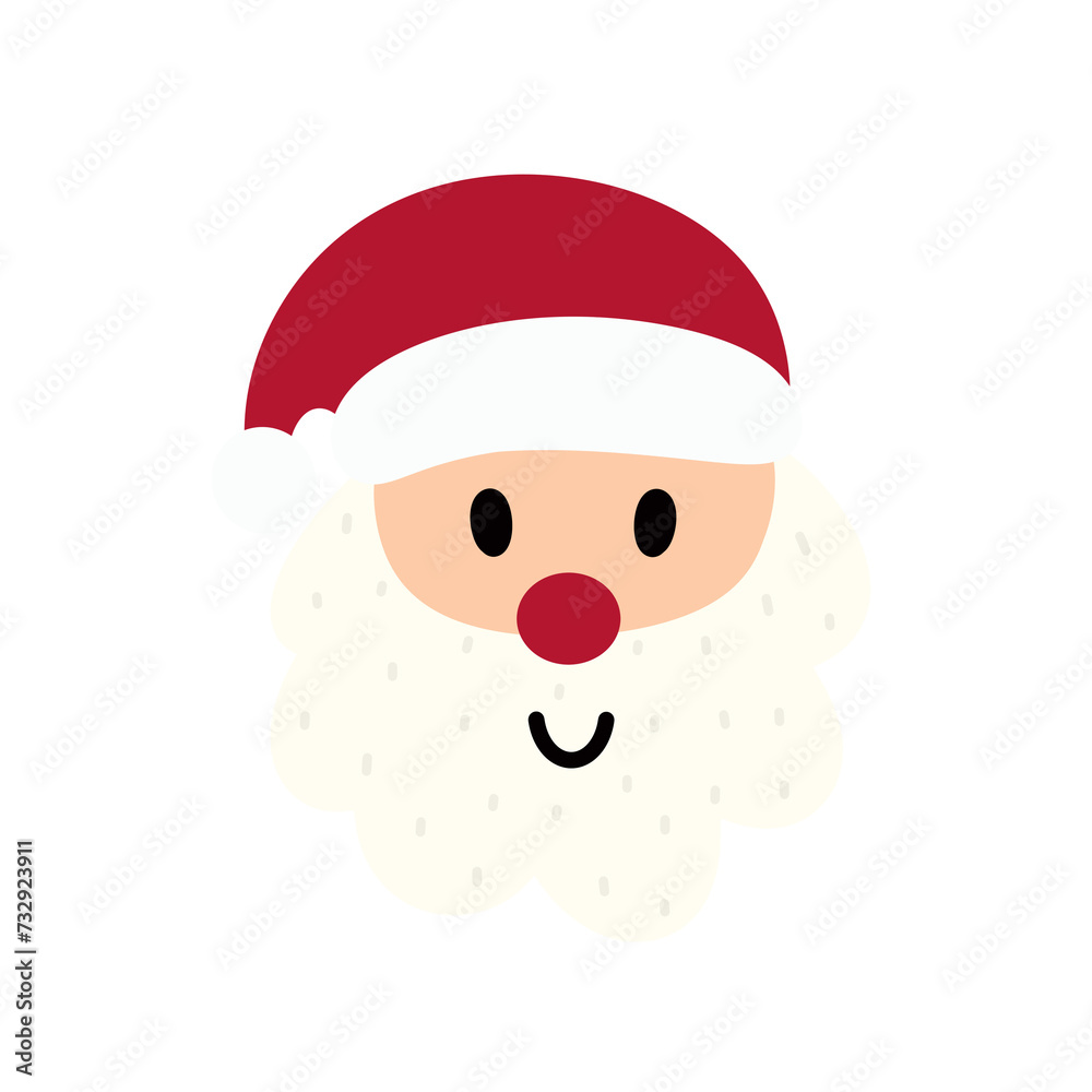 Santa claus face flat icon. Santa claus face flat icon.